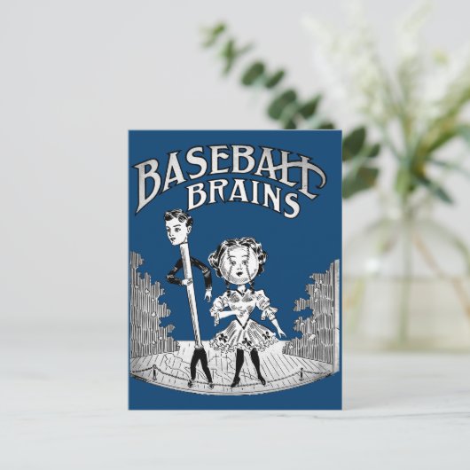  honkbalontwerp briefkaart (Staand voorkant)