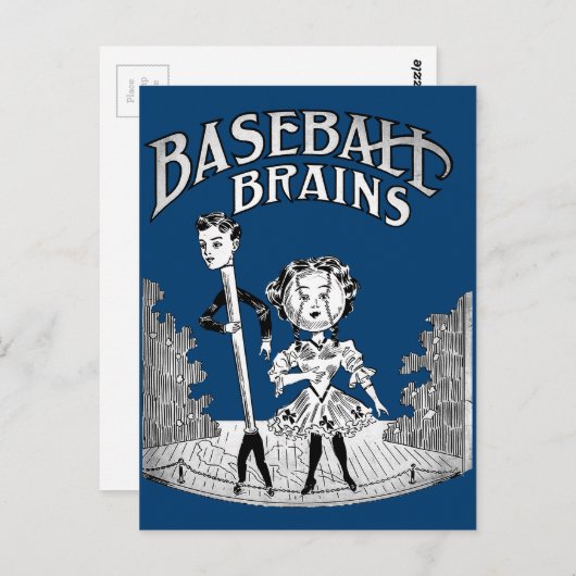  honkbalontwerp briefkaart (Voorkant / Achterkant)