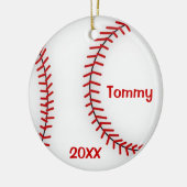Honkbalornament Keramisch Ornament (Links)