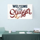 Honkbalparty, honkbal, Baby shower, Baby shower Spandoek (Beurs)