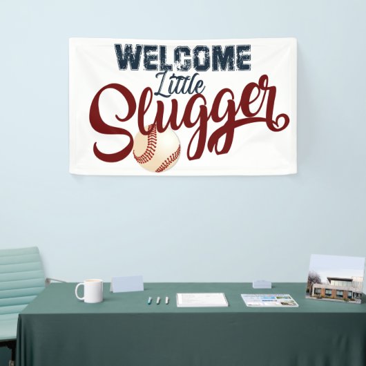 Honkbalparty, honkbal, Baby shower, Baby shower Spandoek (Beurs)