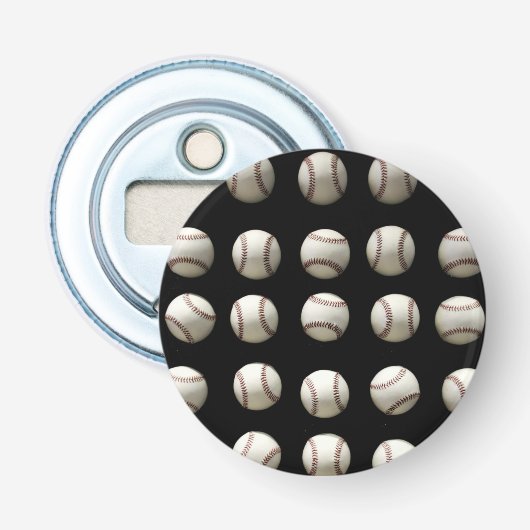 Honkbalpatroon Button Flesopener (Voorkant)