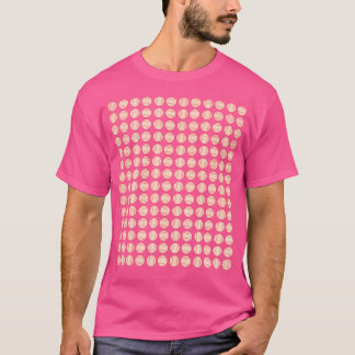 Honkbalpatroon vintage t-shirt