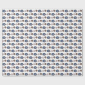 Honkbalpet, handschoen en bal patroon cadeaupapier (Vlak)