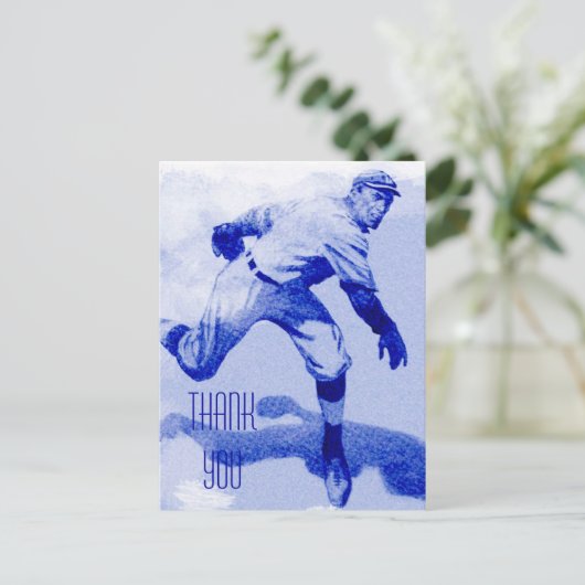  honkbalpitcher Dank je Briefkaart (Staand voorkant)