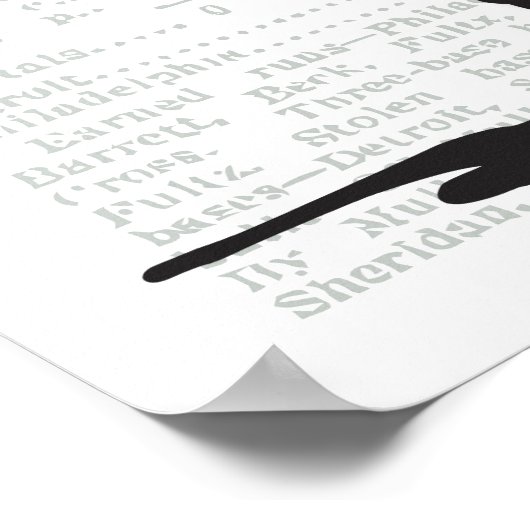 honkbalpitcher poster (Hoek)