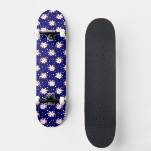 Honkbalprint Skateboard (Voorkant)