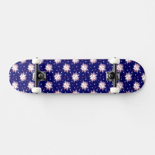 Honkbalprint Skateboard (Horizontaal)
