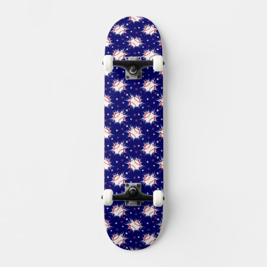 Honkbalprint Skateboard (Voorkant)