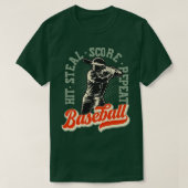  honkbalretro t-shirt (Design voorkant)