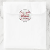 Honkbals Personaliseer  Ronde Sticker (Tas)