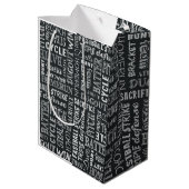 Honkbalscorebord woorden en termen medium cadeauzakje (Achterkant Gekanteld)