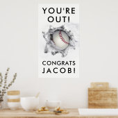 honkbalsenior afstuderen poster (Keuken)