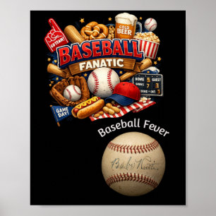 Honkbalsfanatiekeling Poster
