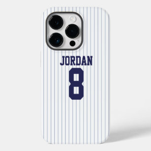 Honkbalshirt met aangepaste naam en nummer iPhone 14 plus hoesje