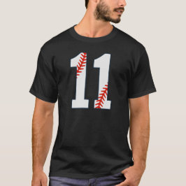 Honkbalshirt nummer 11 t-shirt