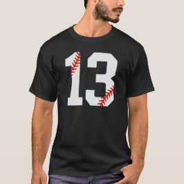 Honkbalshirt nummer 13 t-shirt