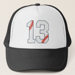 Honkbalshirt nummer 13 trucker pet