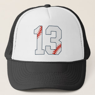 Honkbalshirt nummer 13 trucker pet