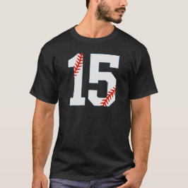 Honkbalshirt nummer 15 t-shirt