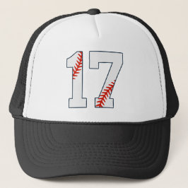 Honkbalshirt nummer 17 trucker pet