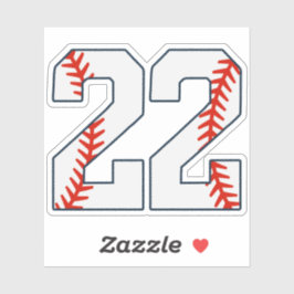Honkbalshirt nummer 22 sticker