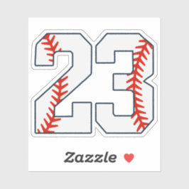 Honkbalshirt nummer 23 sticker