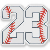 Honkbalshirt nummer 23 sticker (Voorkant)