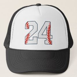 Honkbalshirt nummer 24 trucker pet