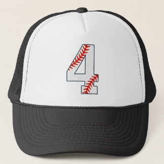 Honkbalshirt nummer 4 trucker pet
