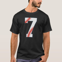 Honkbalshirt nummer 7 t-shirt