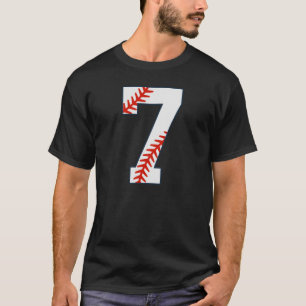 Honkbalshirt nummer 7 t-shirt