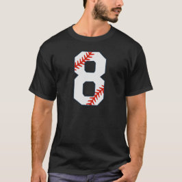 Honkbalshirt nummer 8 t-shirt