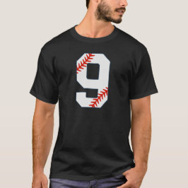 Honkbalshirt nummer 9 t-shirt
