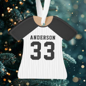 Honkbalshirt Sportteamuniform Zwart Ornament