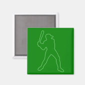honkbalsilhouet magneet (Voorkant / Achterkant)