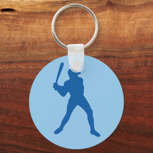 honkbalsilhouet sleutelhanger (Voorkant)