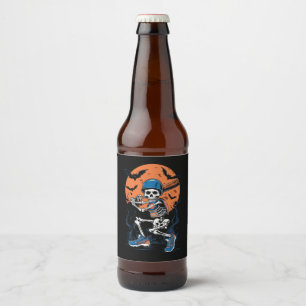 Honkbalskelet Halloween Honkbal Halloween Bier Etiket