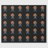 Honkbalskelet Halloween Honkbal Halloween Cadeaupapier (Vlak)