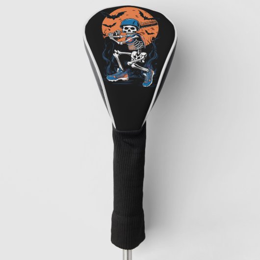 Honkbalskelet Halloween Honkbal Halloween Golfheadcover (Voorkant)