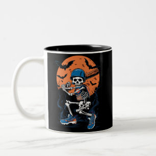 Honkbalskelet Halloween Honkbal Halloween Tweekleurige Koffiemok