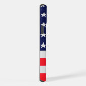 Honkbalslagman en Amerikaanse vlag iPhone Hoesje (Rechterkant)
