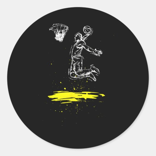 Honkbalslam-dunk Ronde Sticker (Voorkant)