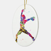 Honkbalsoftbal Pitcher Keramisch Ornament (Links)