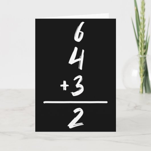 Honkbalsommen Math 6 4 3 2 Dubbele Spel Softbal Kaart (Voorkant)