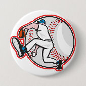 Honkbalspeelster Button (Voorkant)