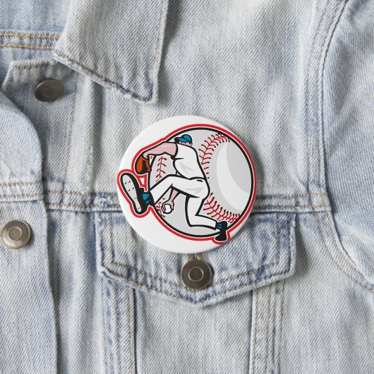 Honkbalspeelster Button (In situ)