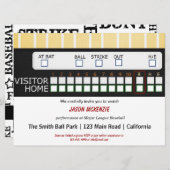 honkbalspel kaart (Voorkant / Achterkant)