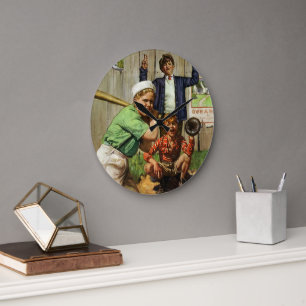  honkbalspel, Kinderen Jongens Sportspeler Grote Klok