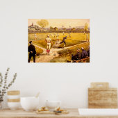  honkbalspel poster (Keuken)